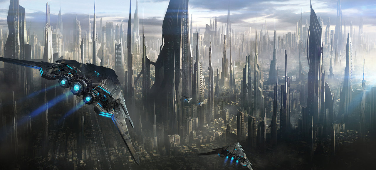 Depiction Of A Futuristic City