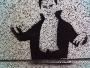 stencil of Dracula 