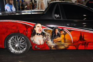 vampire on a car