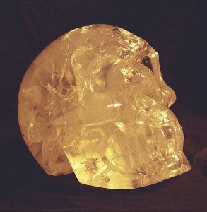 gold crystal skull 