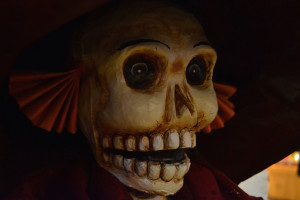 creepy Day of the Dead skull
