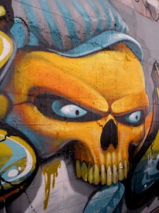 skull spray paint