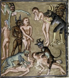 demons practicing cannibalism
