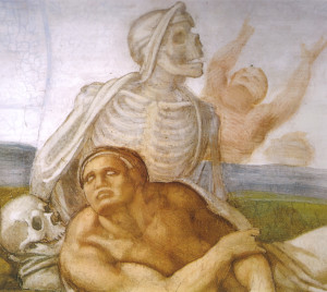 The Last Judgment fresco by Michelangelo