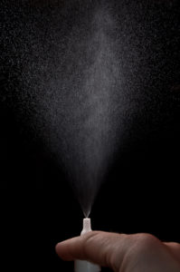 action photo of nasal spray